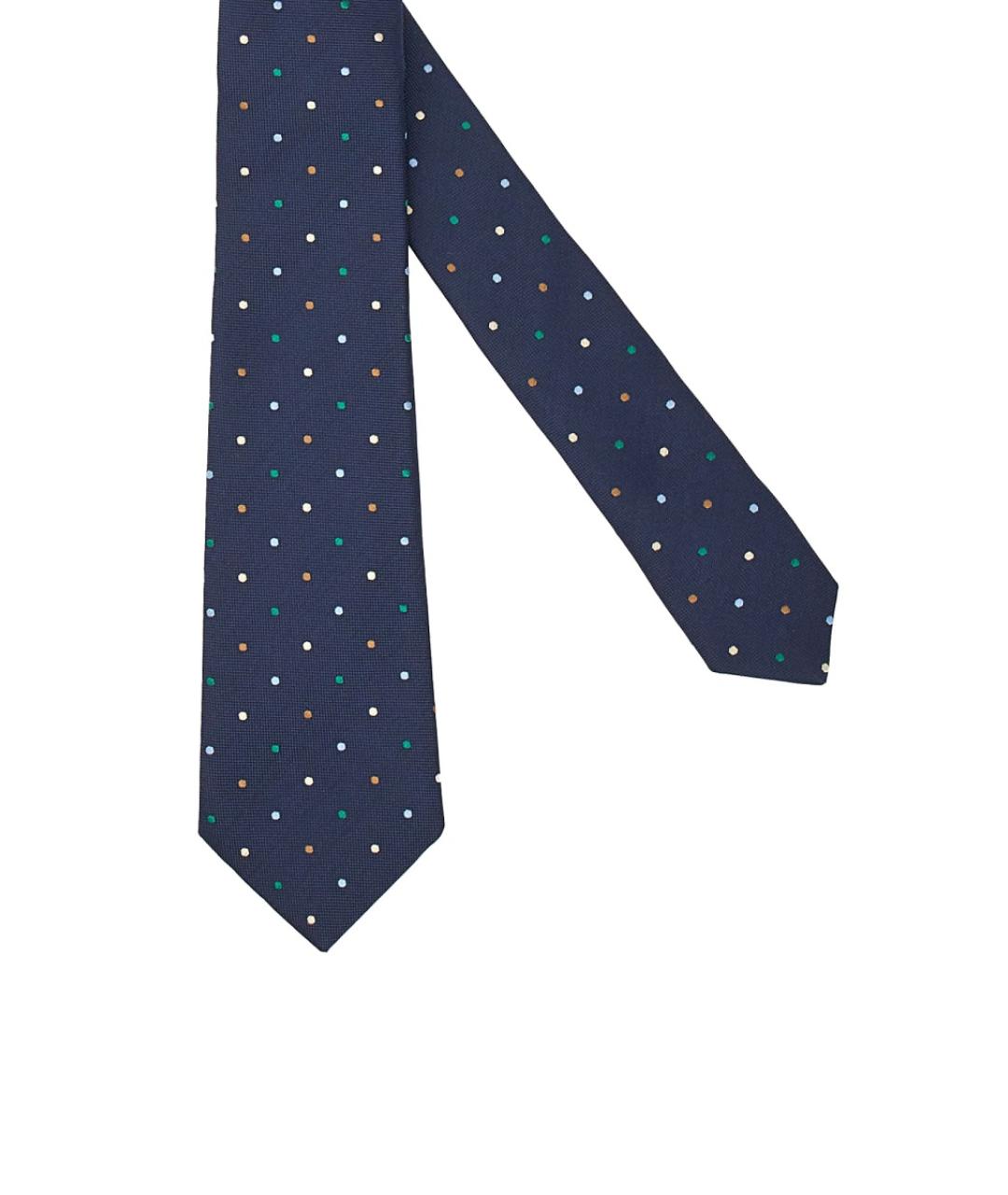 PAUL SMITH Синий шелковый галстук, фото 2