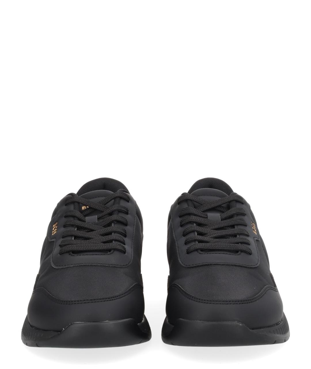 HUGO BOSS Черные синтетические низкие кроссовки / кеды, фото 3