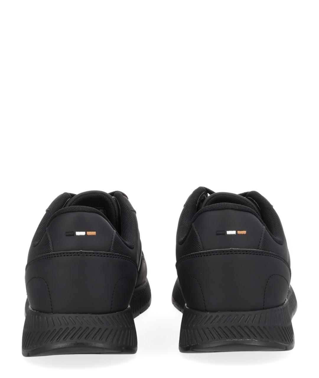 HUGO BOSS Черные синтетические низкие кроссовки / кеды, фото 4