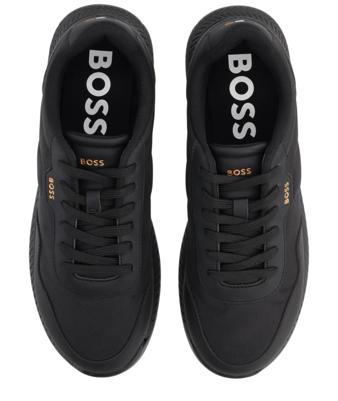 HUGO BOSS Черные синтетические низкие кроссовки / кеды, фото 5