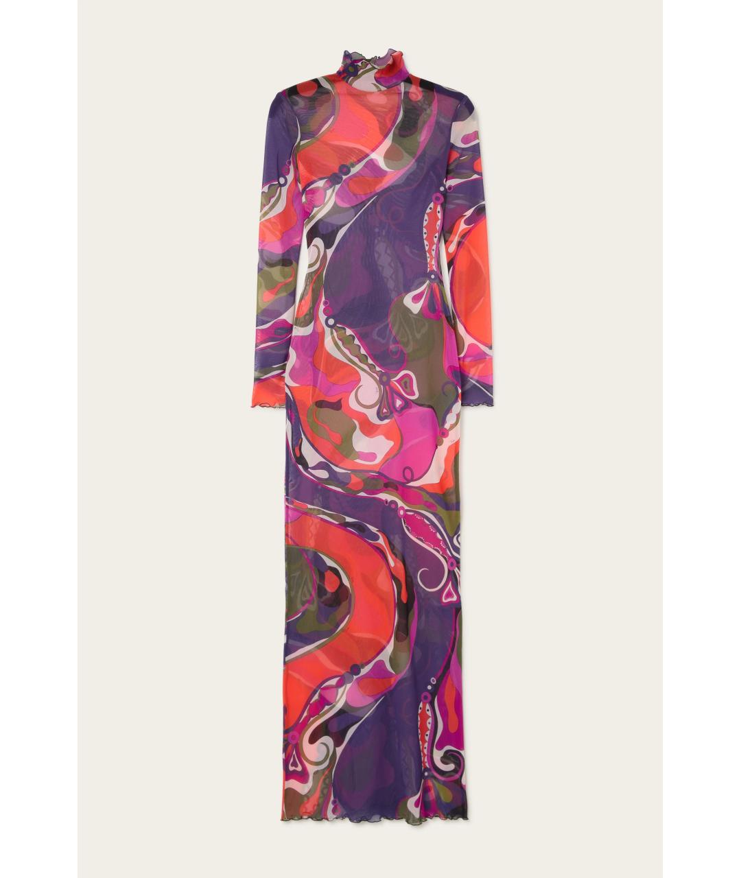 PUCCI Мульти полиамидовое повседневное платье, фото 6