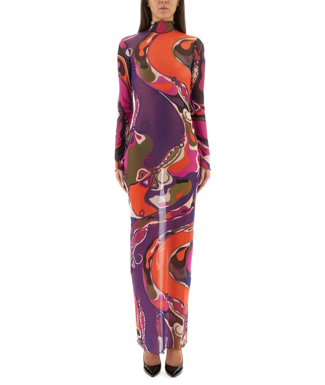 PUCCI Мульти полиамидовое повседневное платье, фото 2