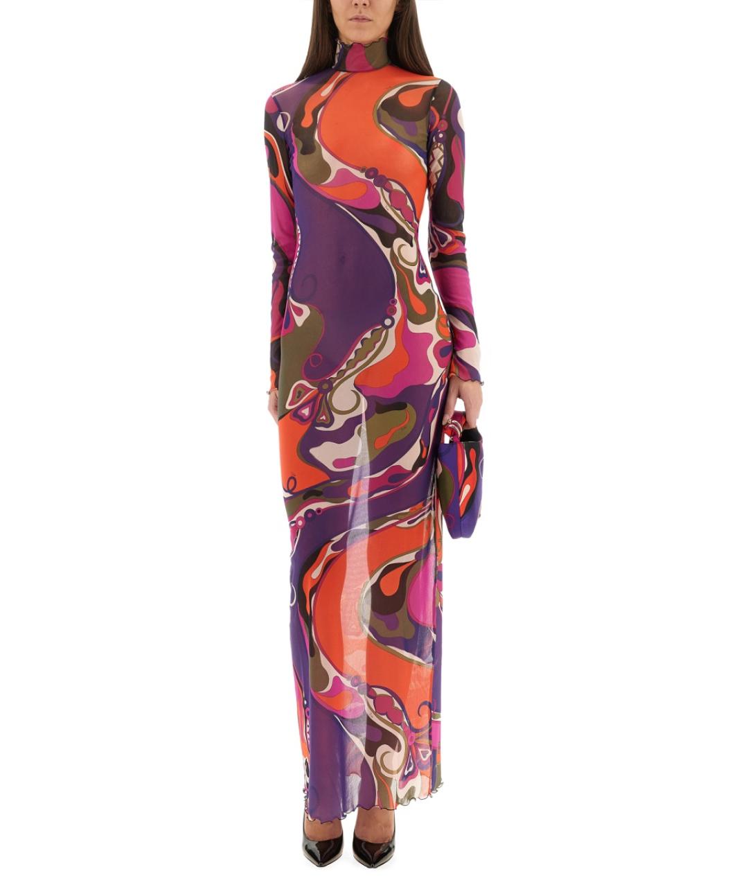 PUCCI Мульти полиамидовое повседневное платье, фото 3