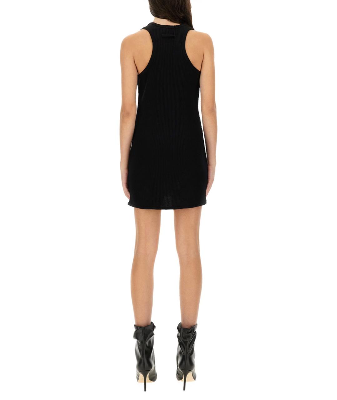 JEAN PAUL GAULTIER Черное хлопковое повседневное платье, фото 3