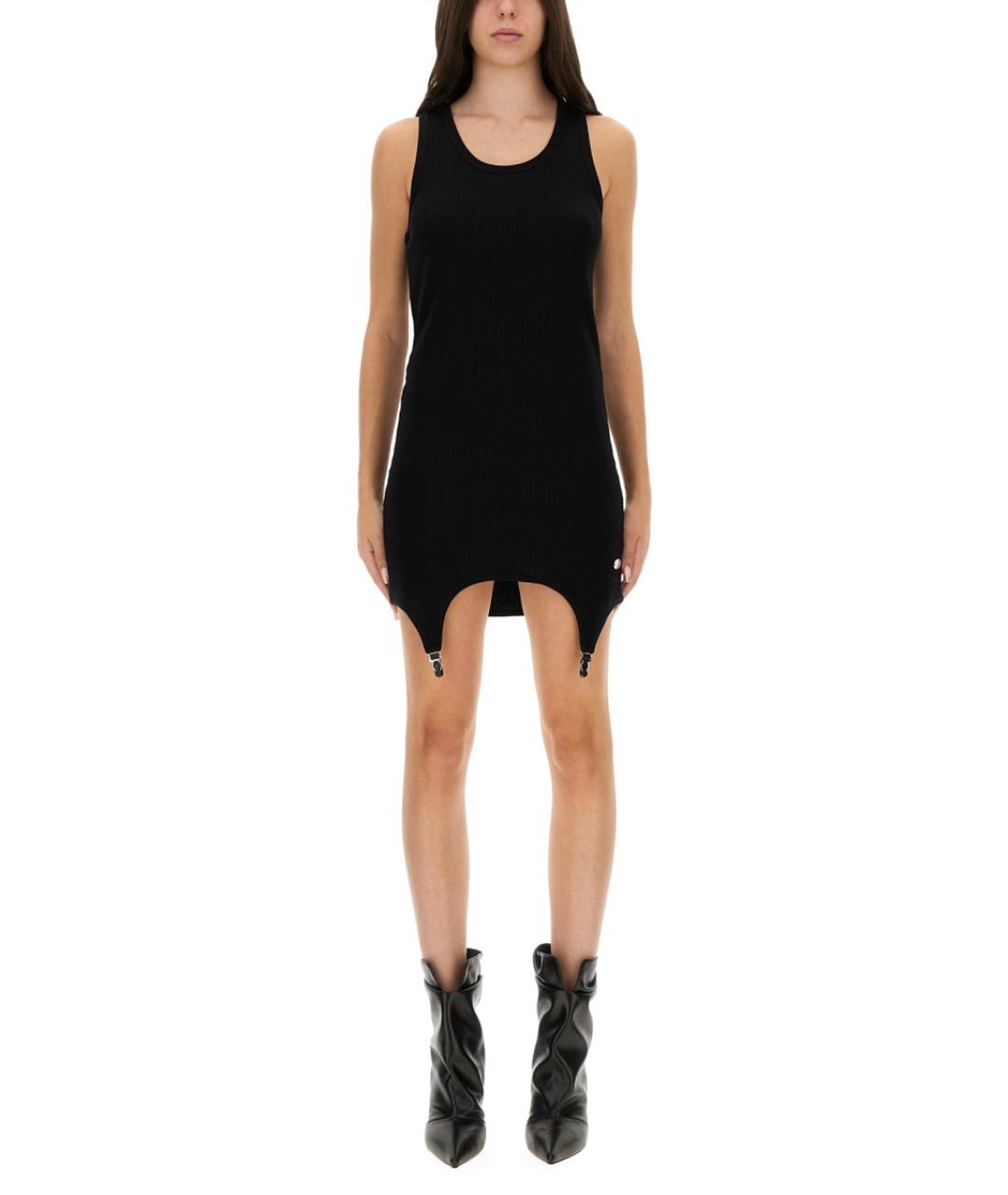 JEAN PAUL GAULTIER Черное хлопковое повседневное платье, фото 5