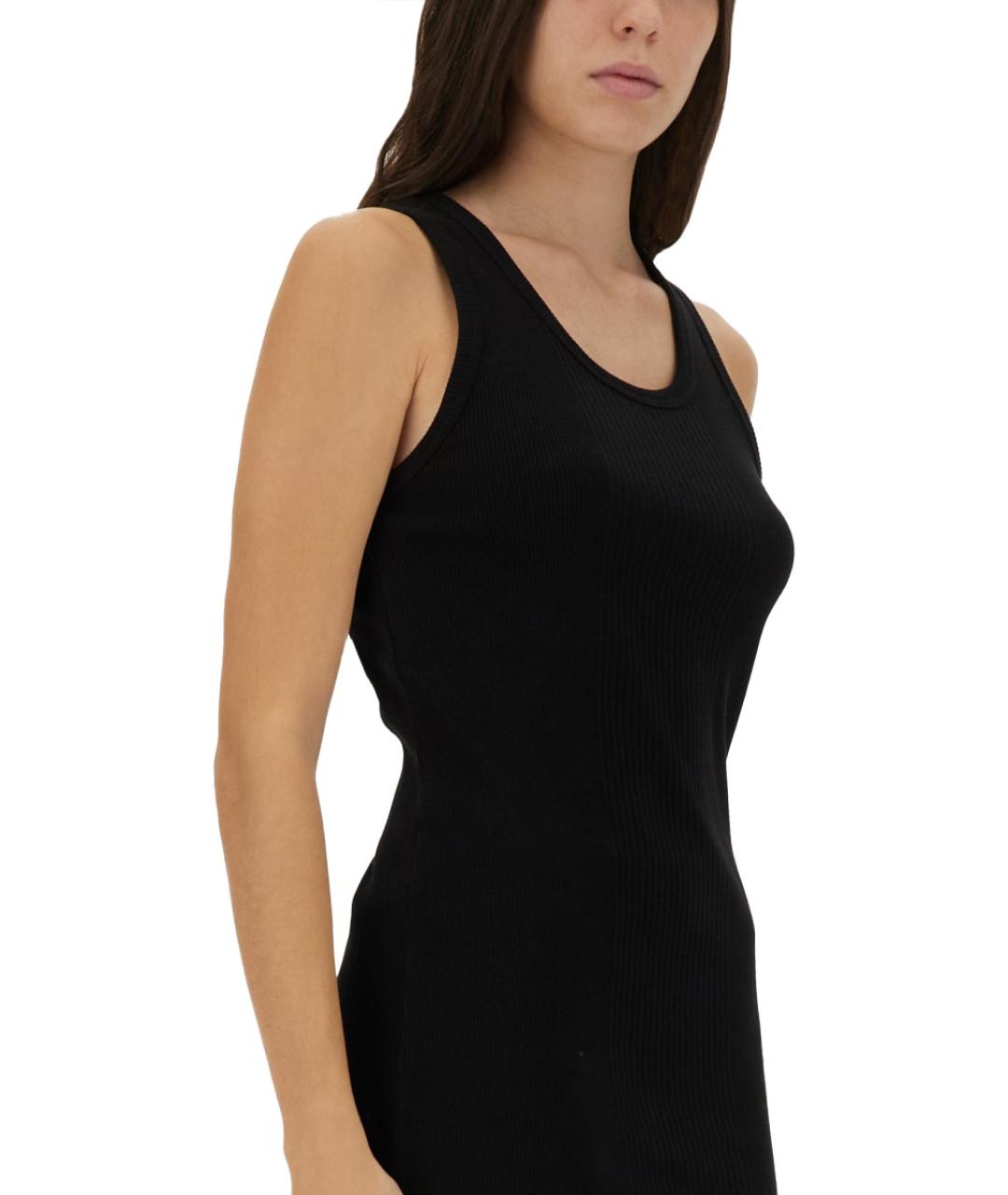 JEAN PAUL GAULTIER Черное хлопковое повседневное платье, фото 4