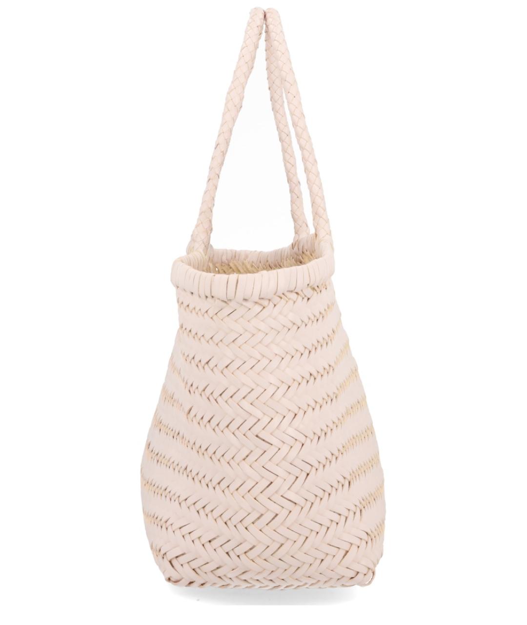 Dragon Diffusion Бежевая кожаная сумка тоут, фото 4