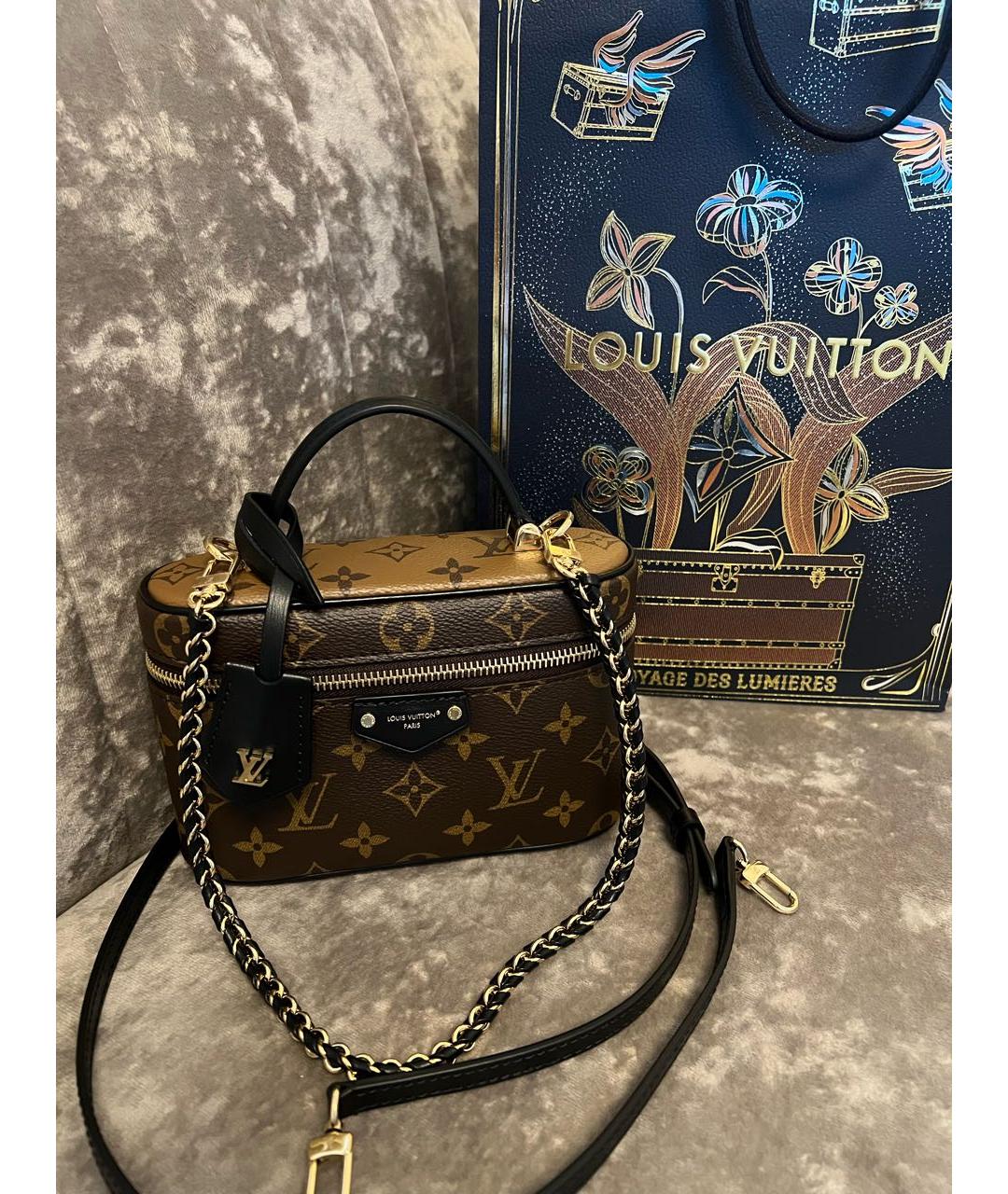 LOUIS VUITTON Коричневая сумка с короткими ручками, фото 8