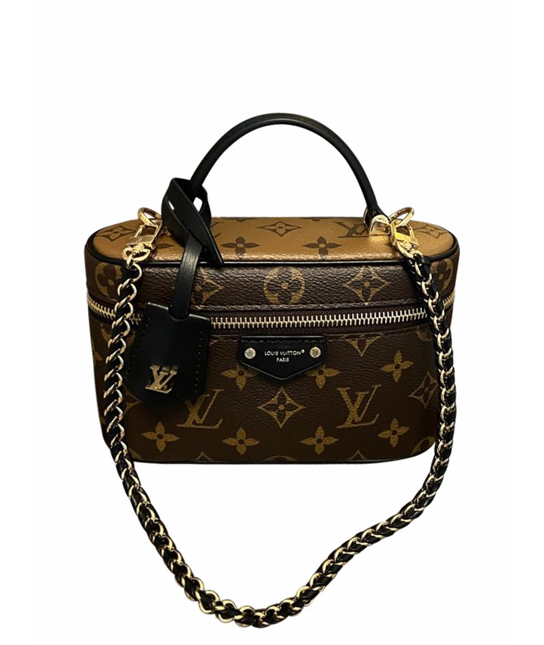 LOUIS VUITTON Коричневая сумка с короткими ручками, фото 1