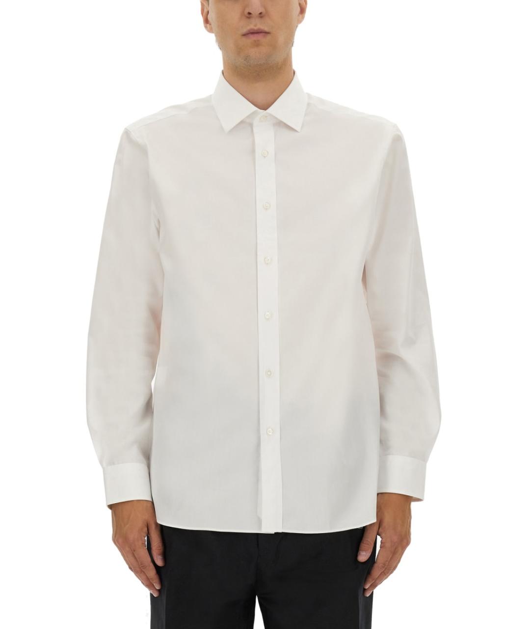 HUGO BOSS Белая хлопковая кэжуал рубашка, фото 5