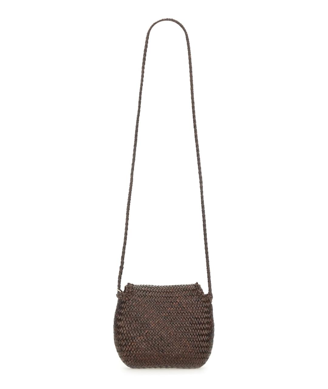 Dragon Diffusion Коричневая кожаная сумка через плечо, фото 4