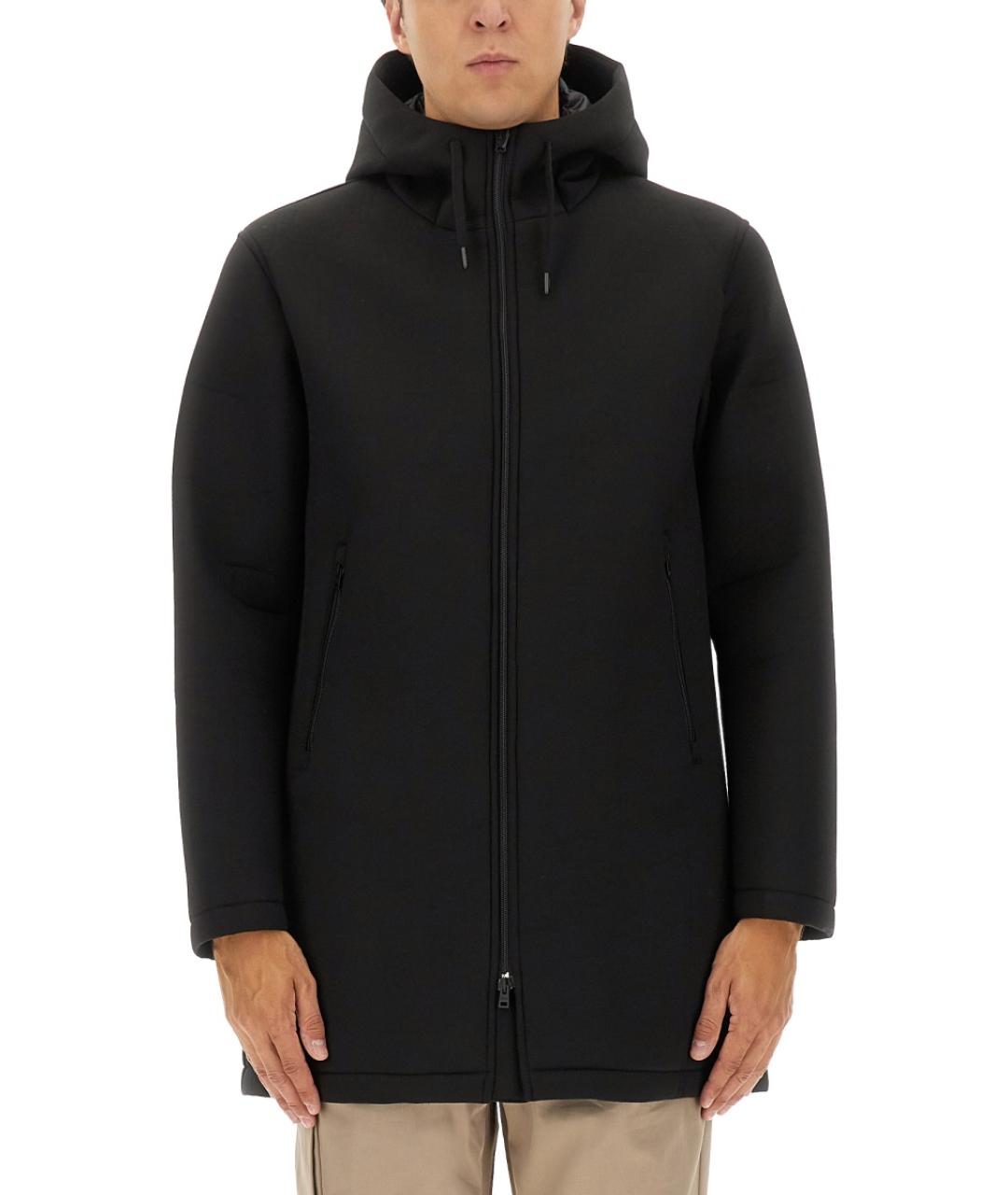 HERNO Черное вискозное пальто, фото 5