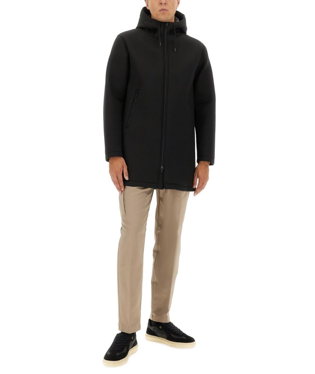 HERNO Черное вискозное пальто, фото 2