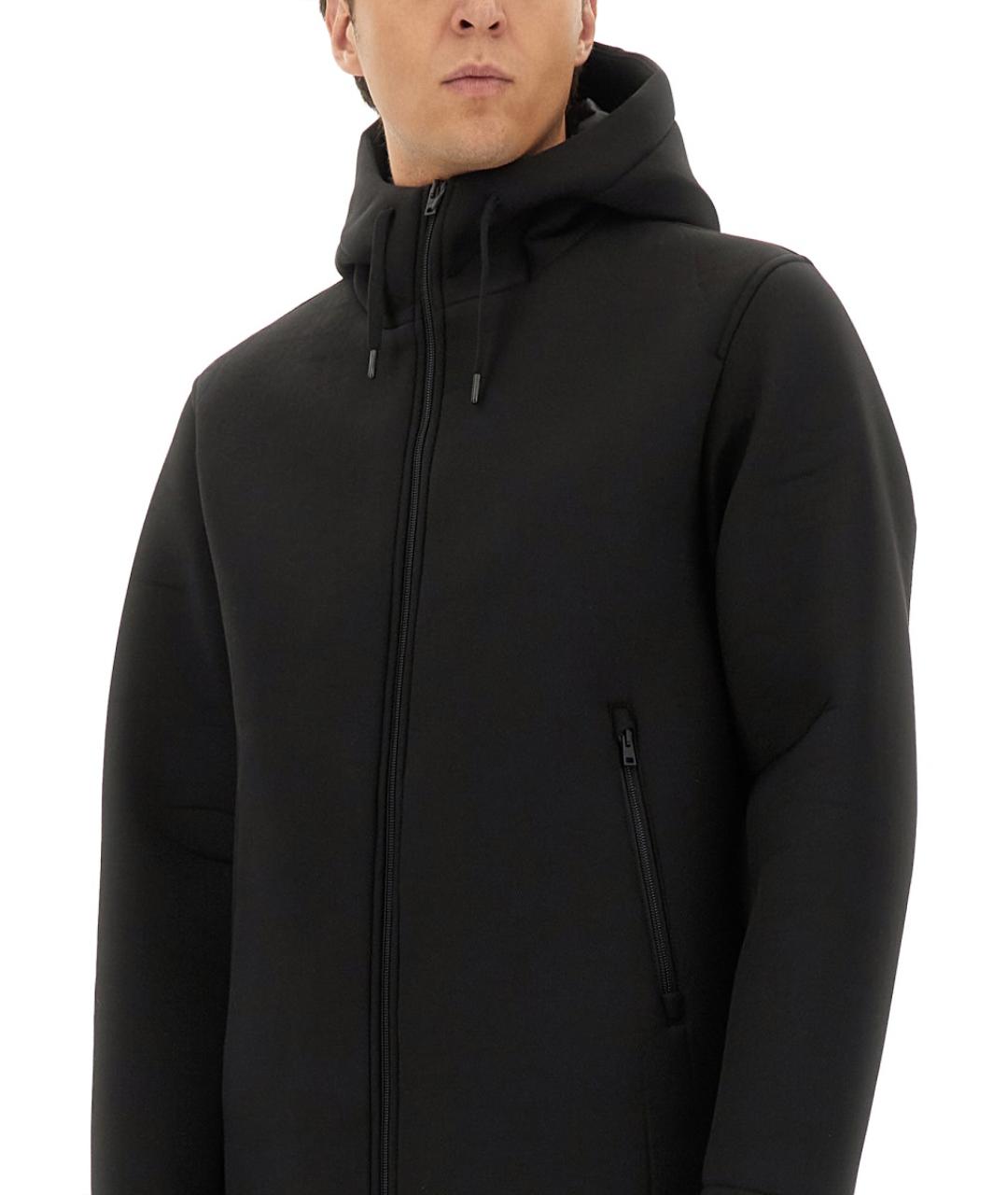 HERNO Черное вискозное пальто, фото 4