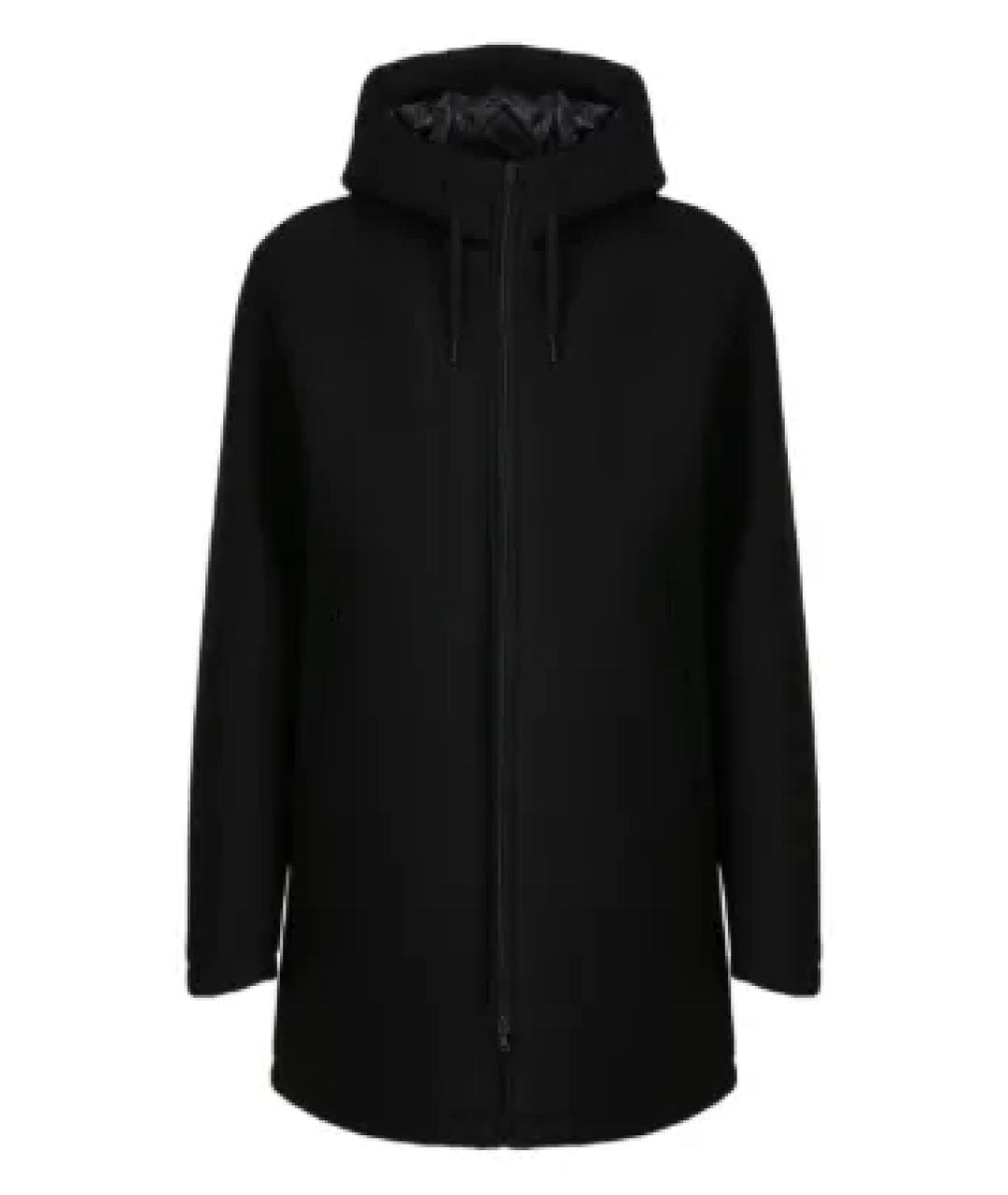 HERNO Черное вискозное пальто, фото 1