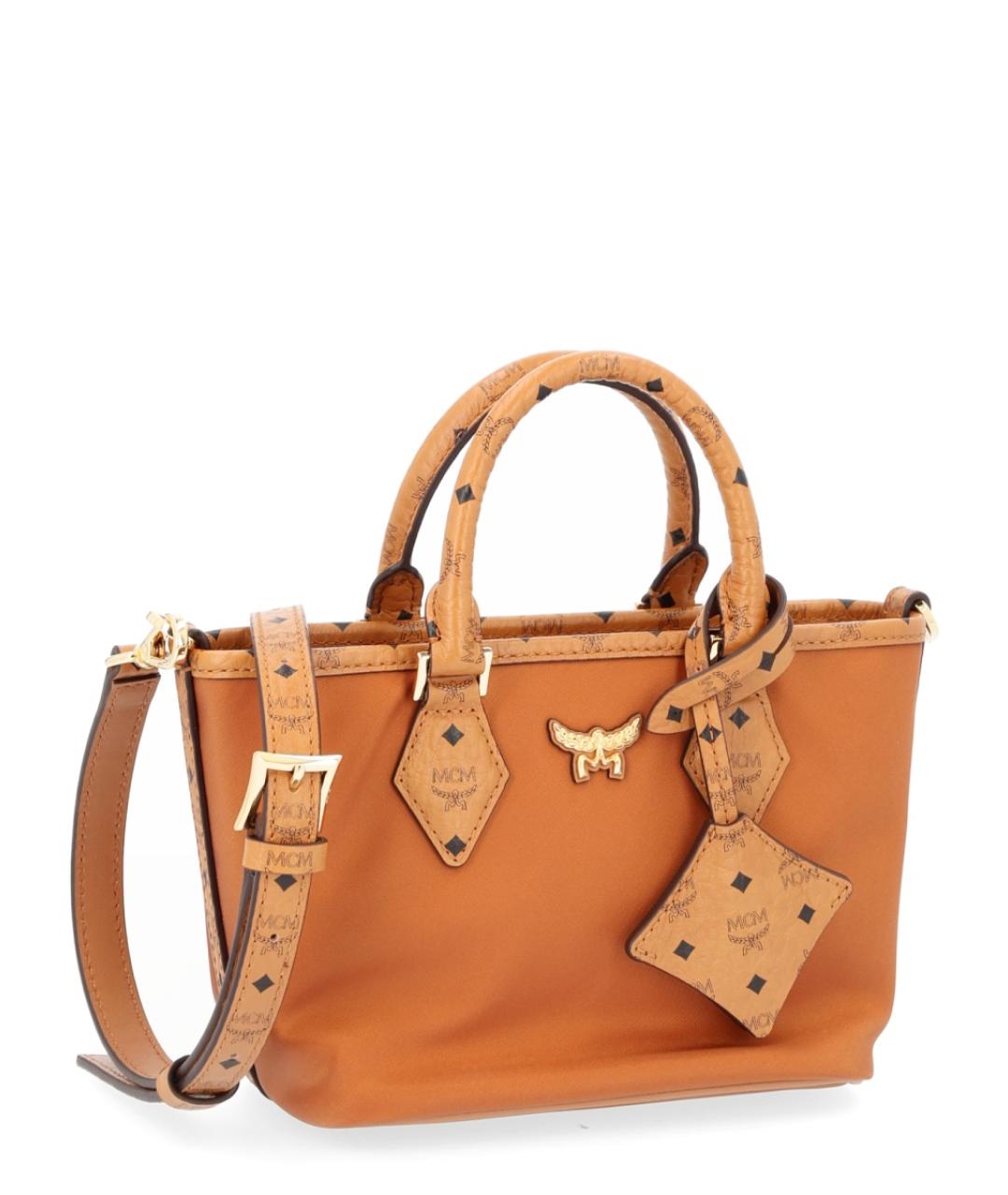 MCM Коричневая синтетическая сумка тоут, фото 2