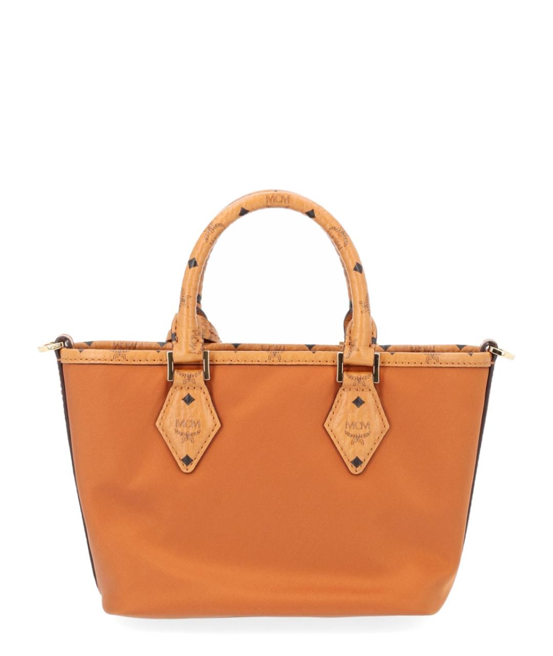 MCM Коричневая синтетическая сумка тоут, фото 3