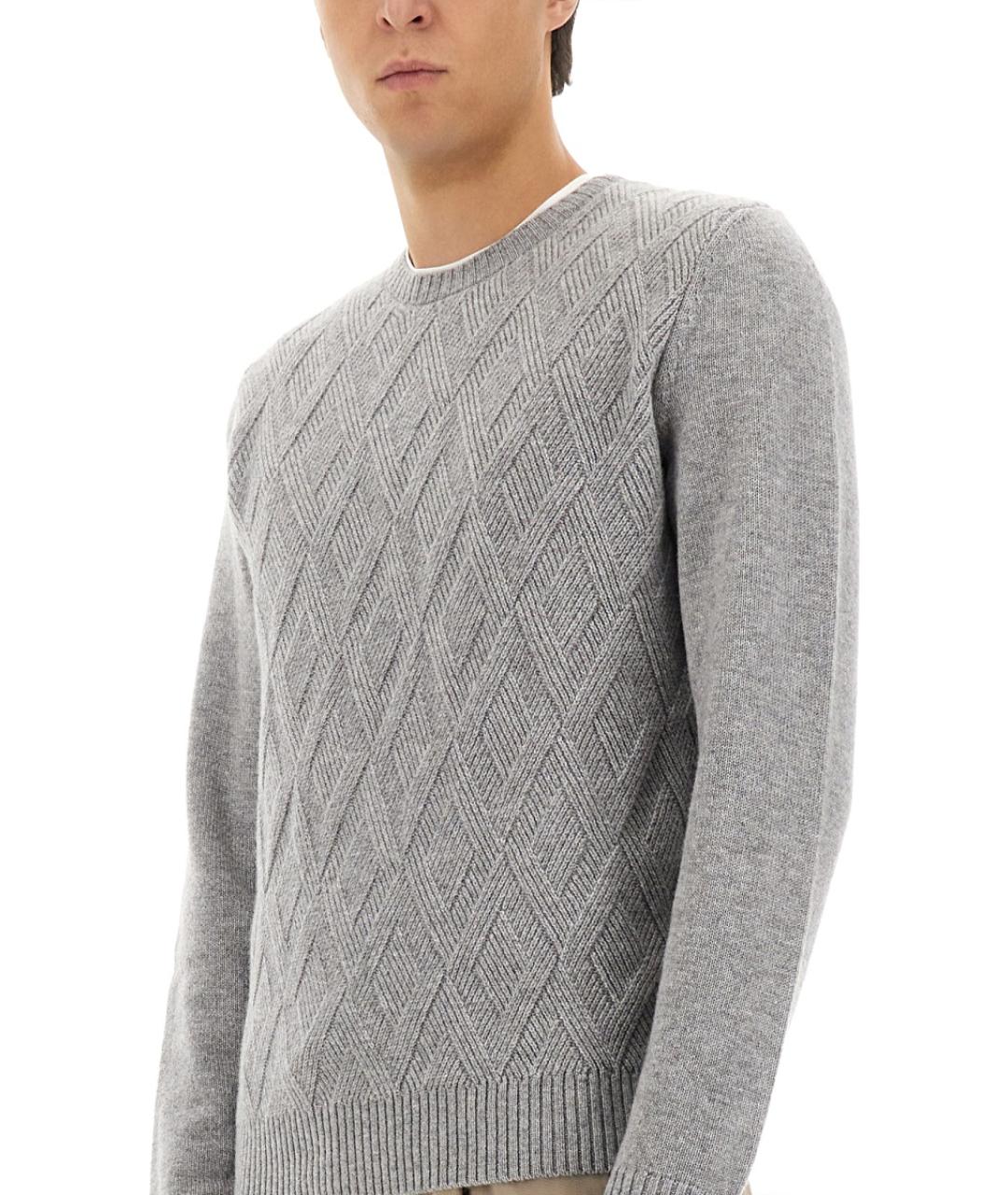 HERNO Серый кашемировый джемпер / свитер, фото 4