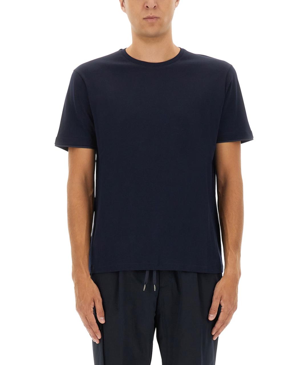 HERNO Синяя хлопковая футболка, фото 5