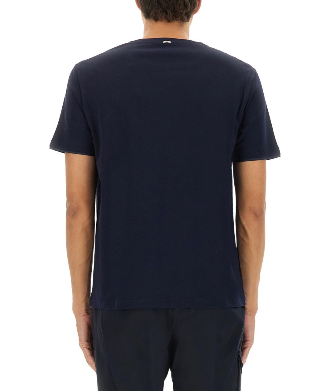 HERNO Синяя хлопковая футболка, фото 3