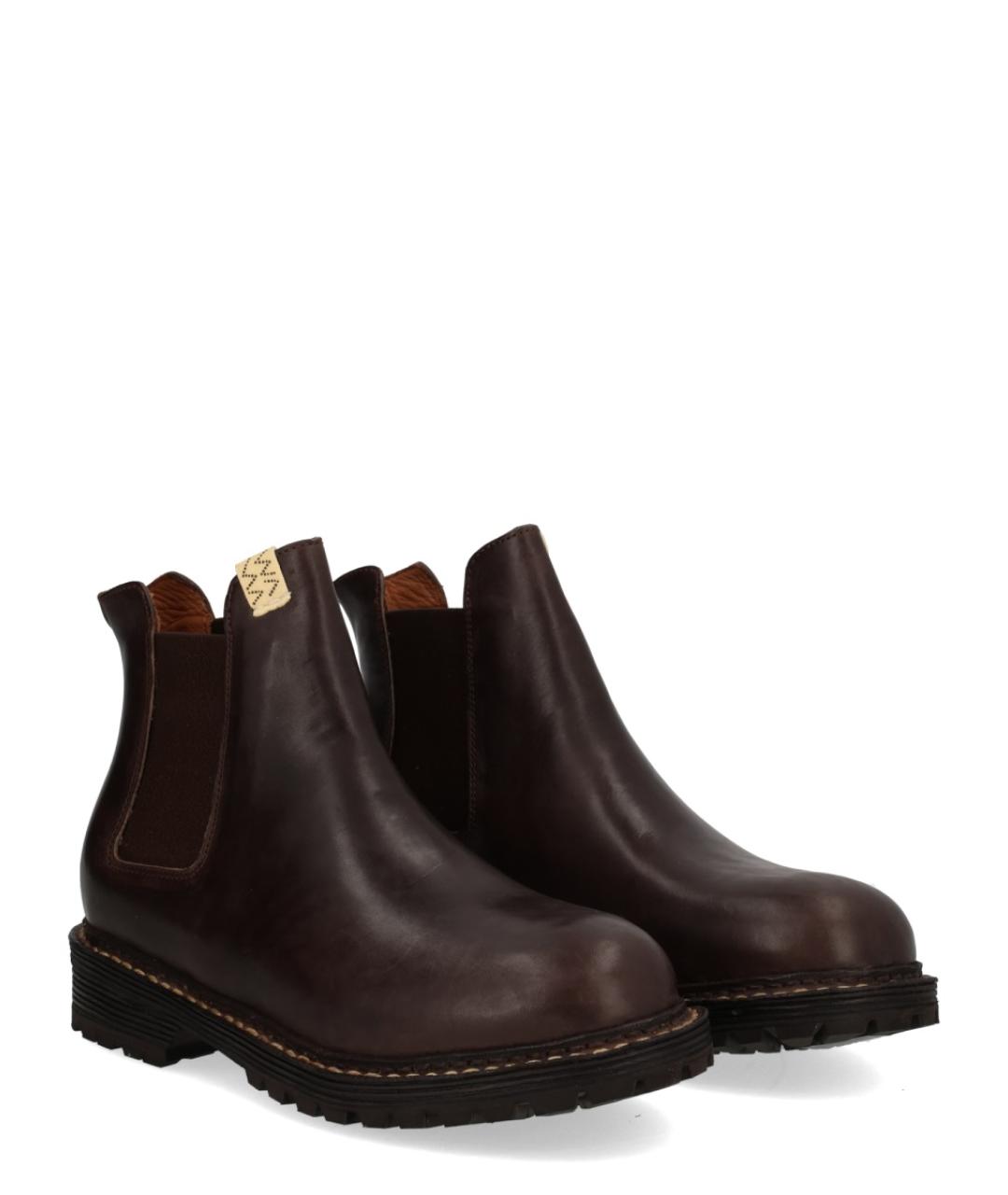 VISVIM Коричневые кожаные высокие ботинки, фото 2