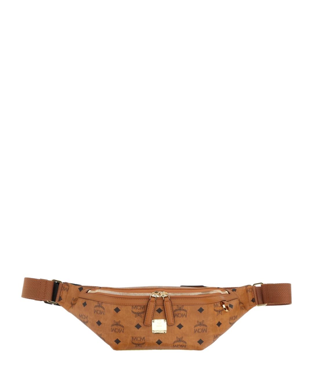 MCM Коричневая поясная сумка из искусственной кожи, фото 1