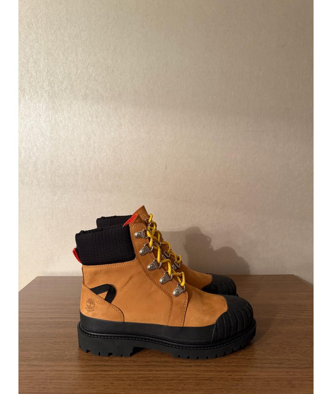 TIMBERLAND Горчичные нубуковые ботинки, фото 7