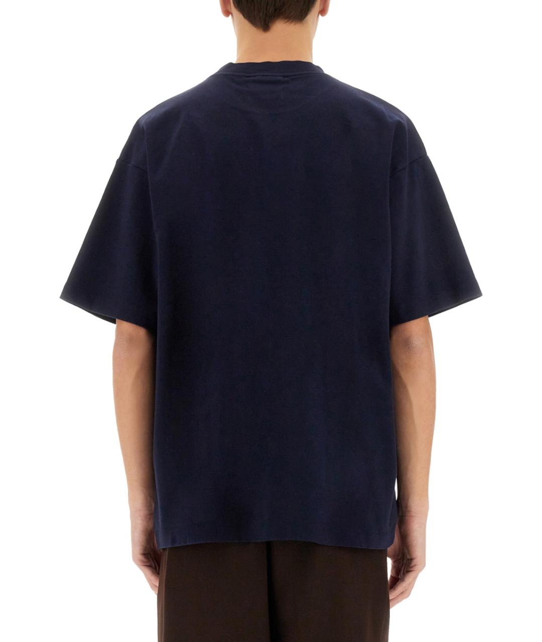 Drole de Monsieur Синяя хлопковая футболка, фото 3