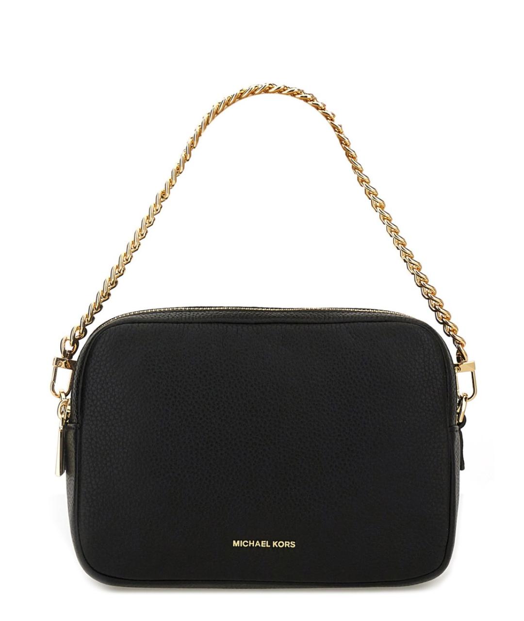 MICHAEL KORS Черная кожаная сумка через плечо, фото 1