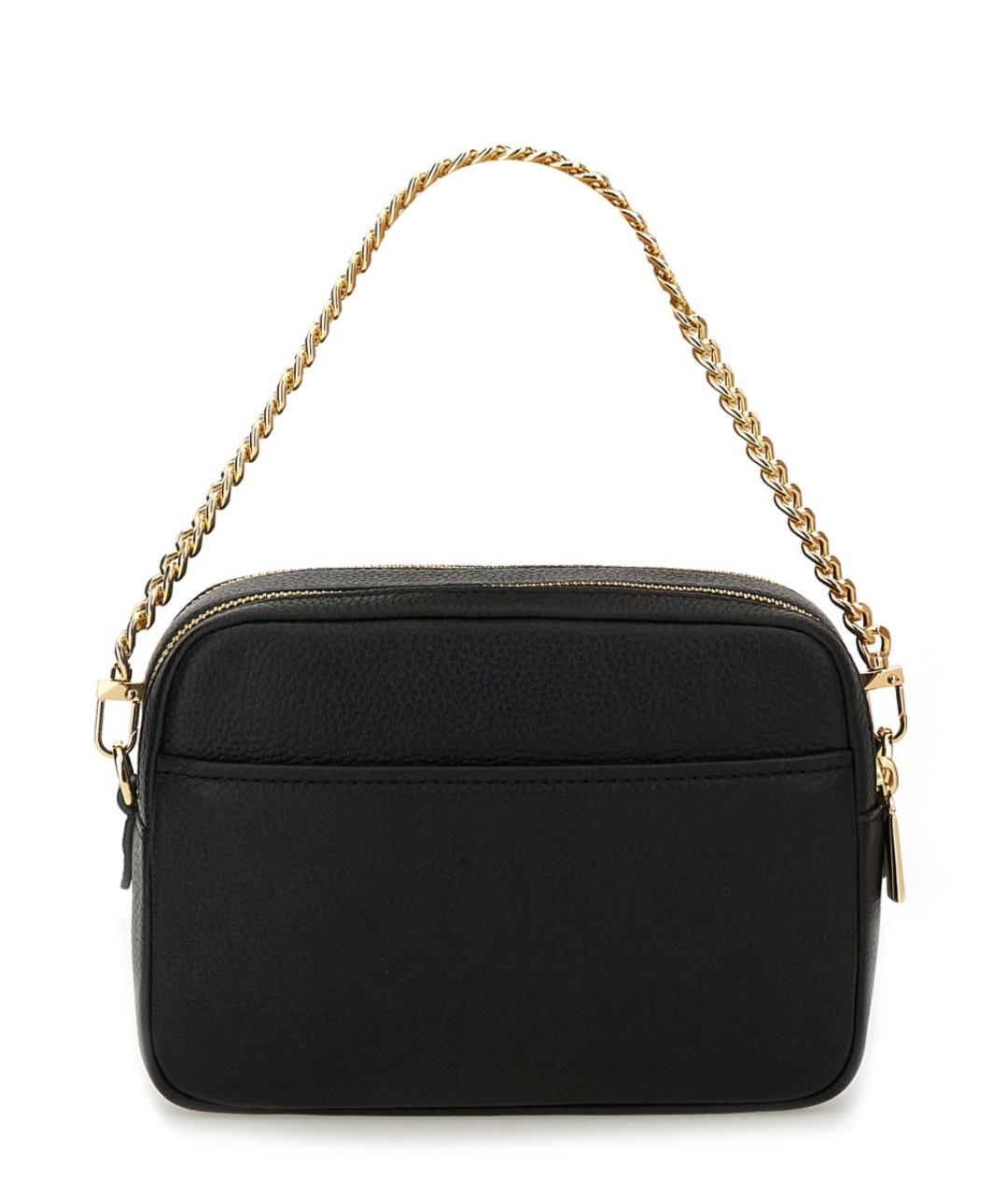 MICHAEL KORS Черная кожаная сумка через плечо, фото 2