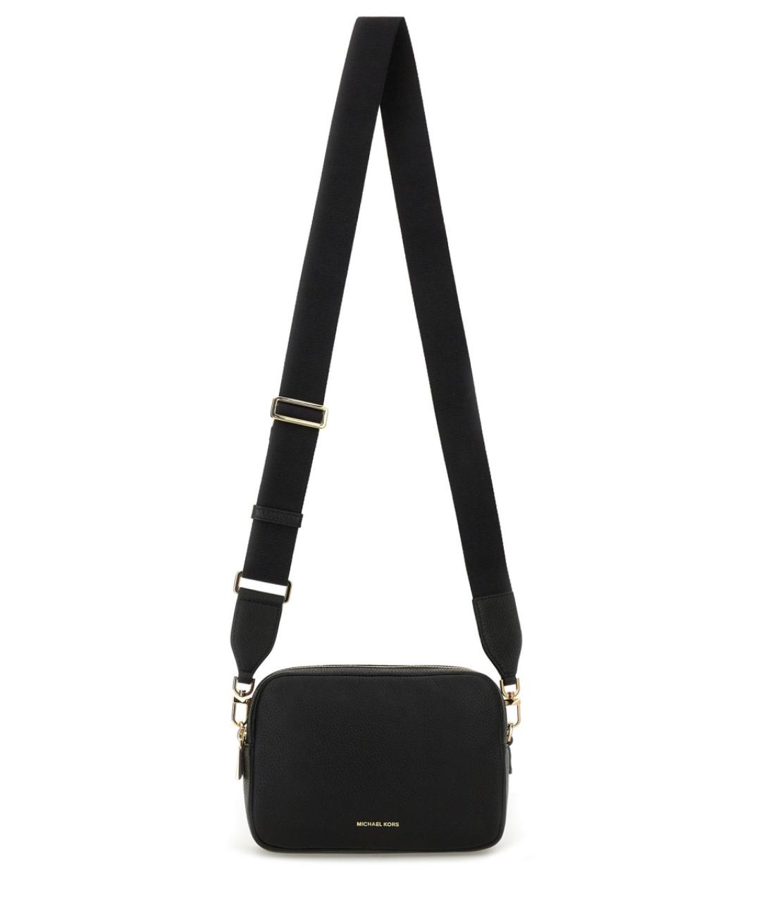 MICHAEL KORS Черная кожаная сумка через плечо, фото 3