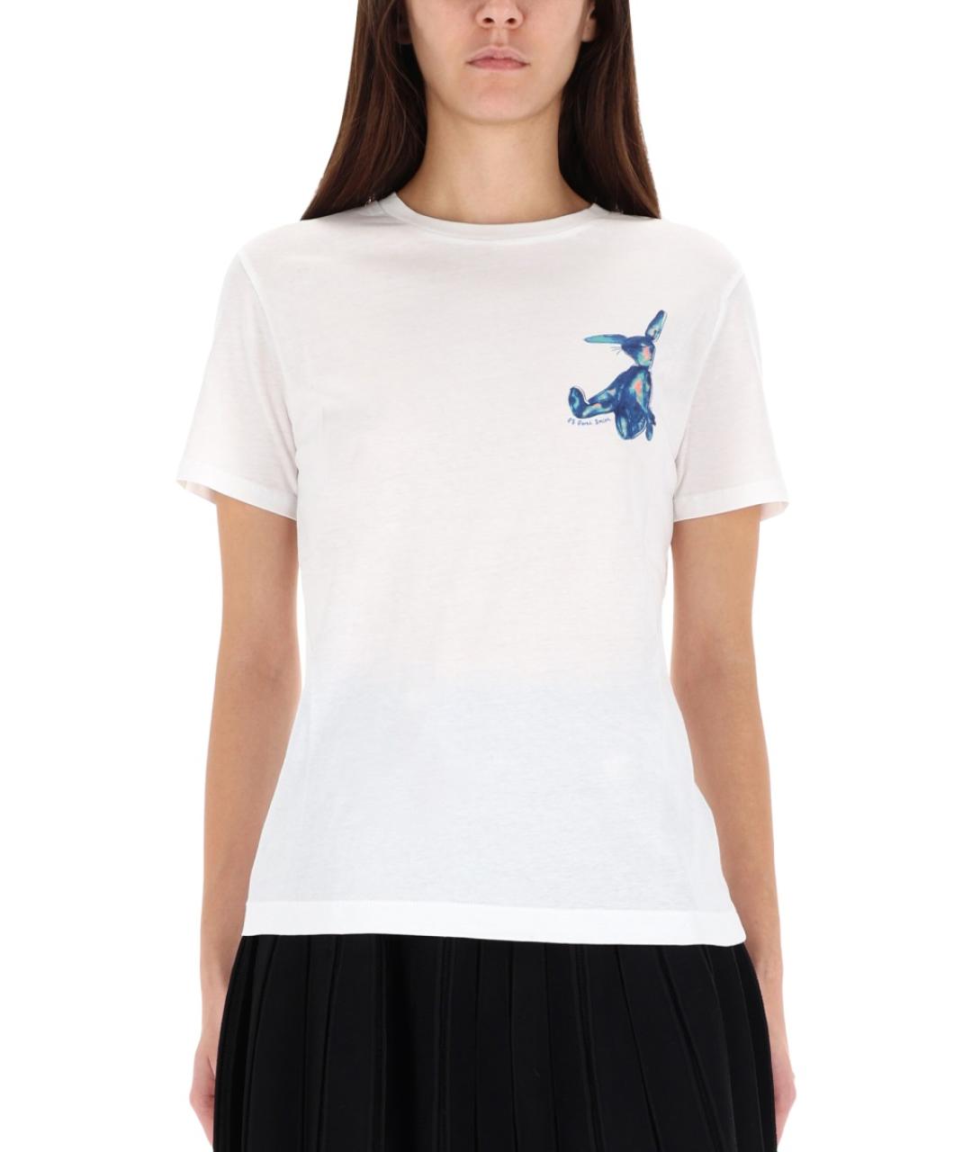 PAUL SMITH Белая хлопковая футболка, фото 2