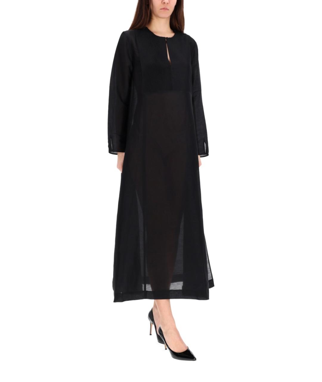 TORY BURCH Черная льняная туника, фото 4