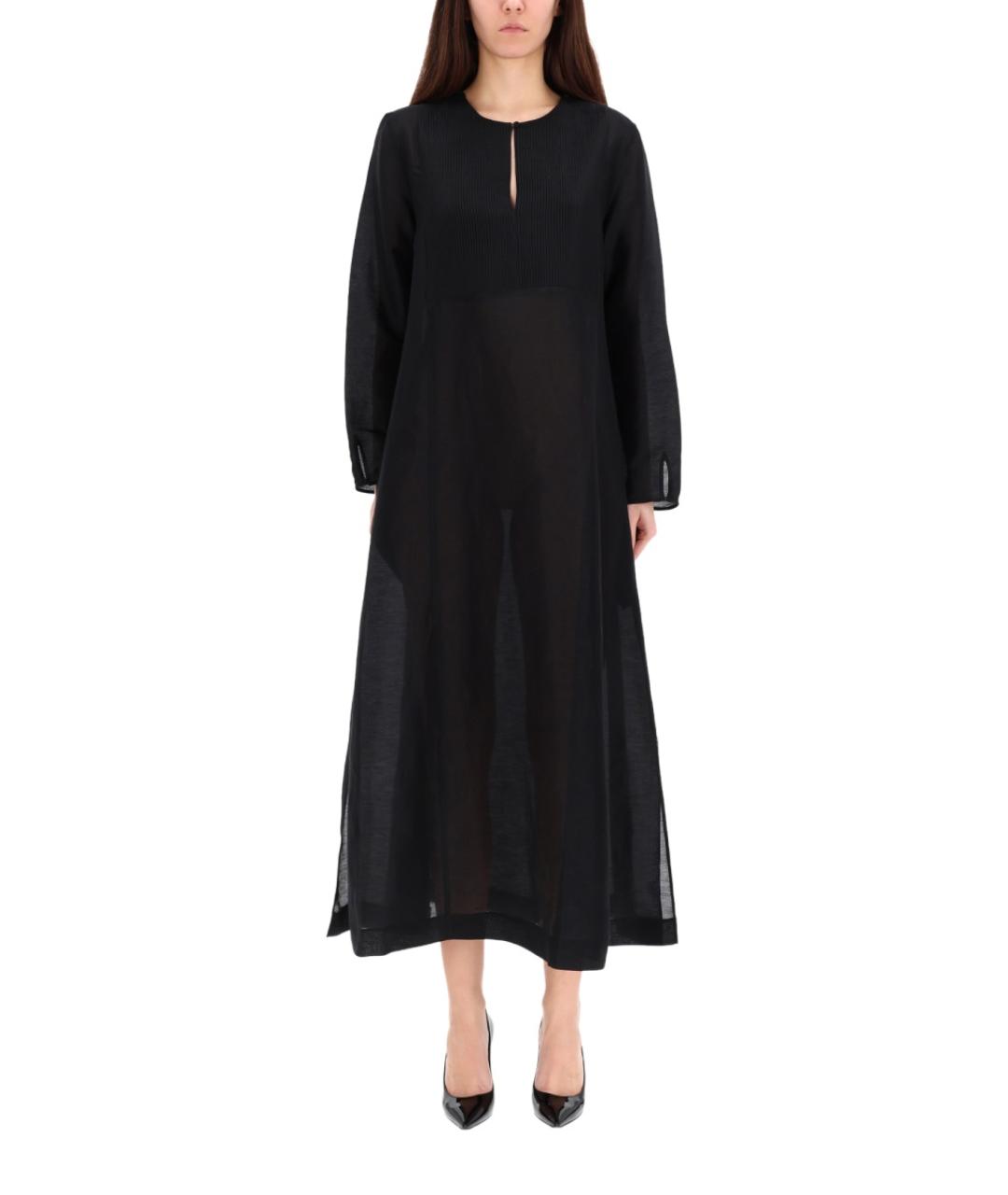 TORY BURCH Черная льняная туника, фото 3