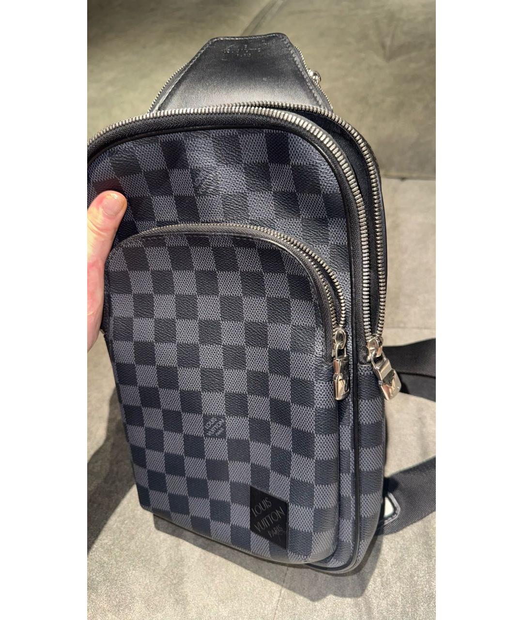 LOUIS VUITTON Антрацитовая сумка на плечо, фото 2