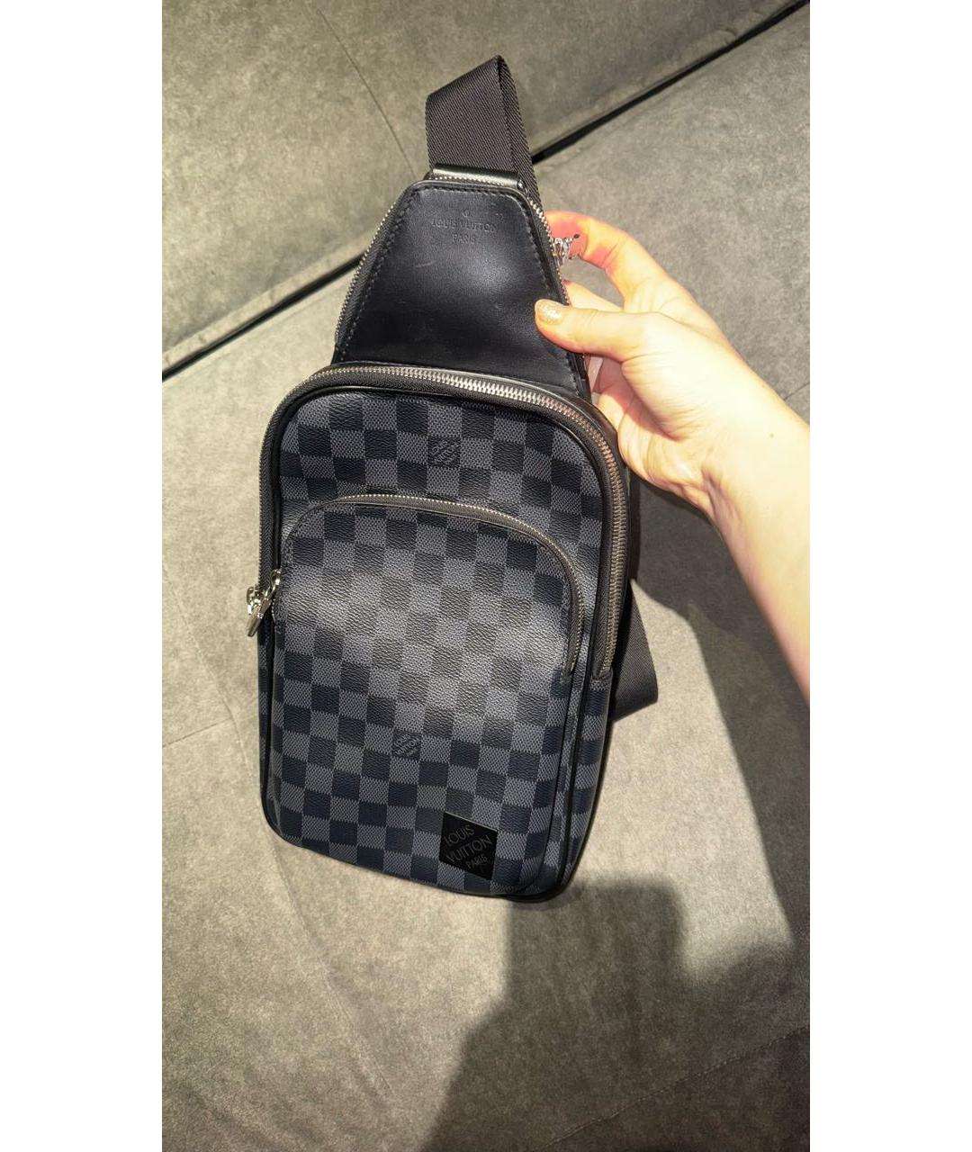 LOUIS VUITTON Антрацитовая сумка на плечо, фото 8