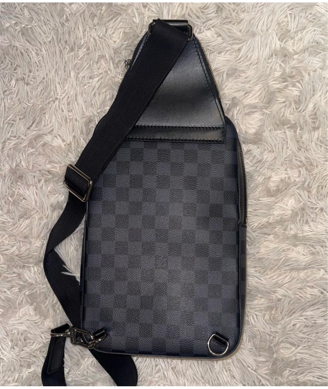 LOUIS VUITTON Антрацитовая сумка на плечо, фото 3