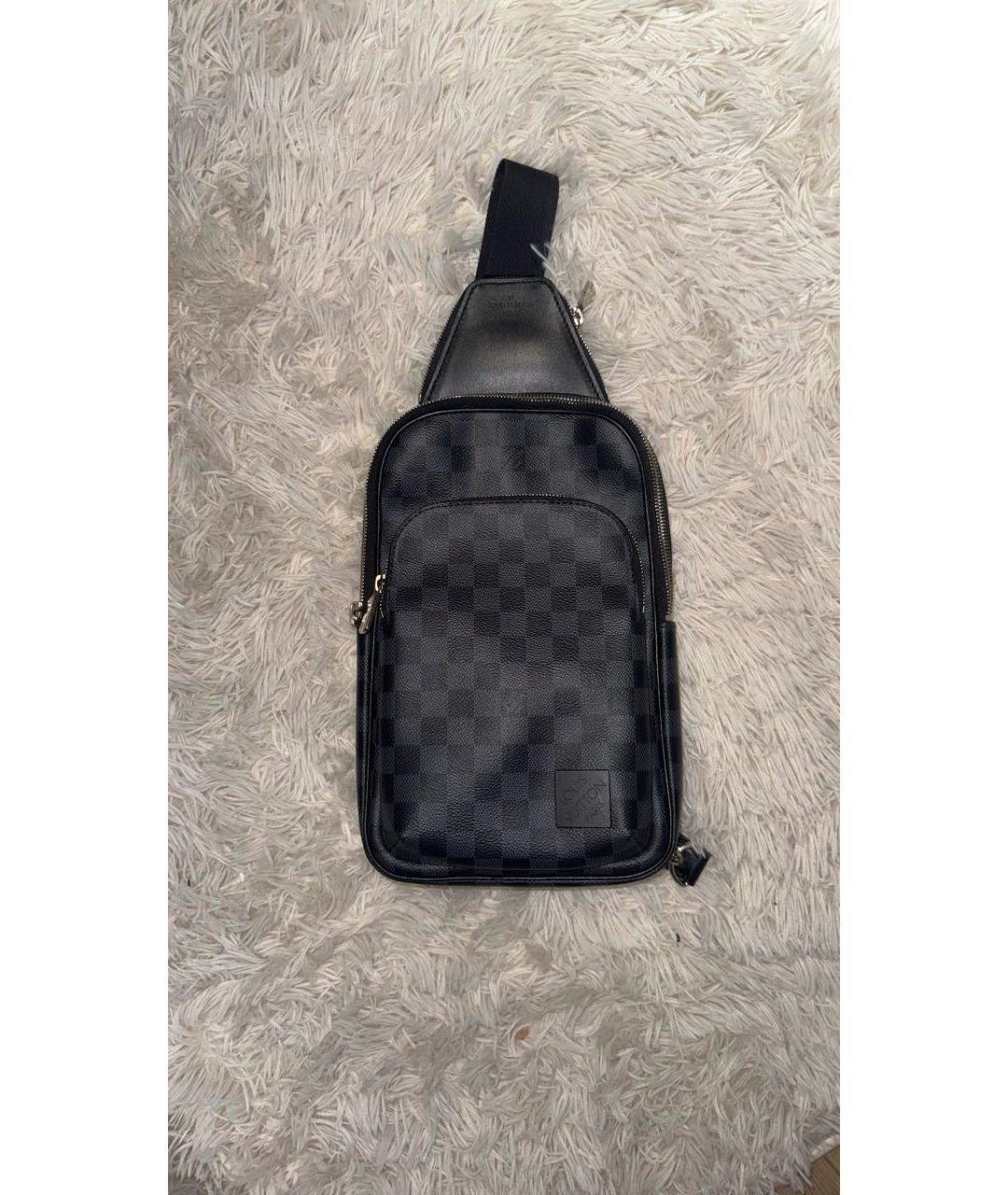 LOUIS VUITTON Антрацитовая сумка на плечо, фото 9