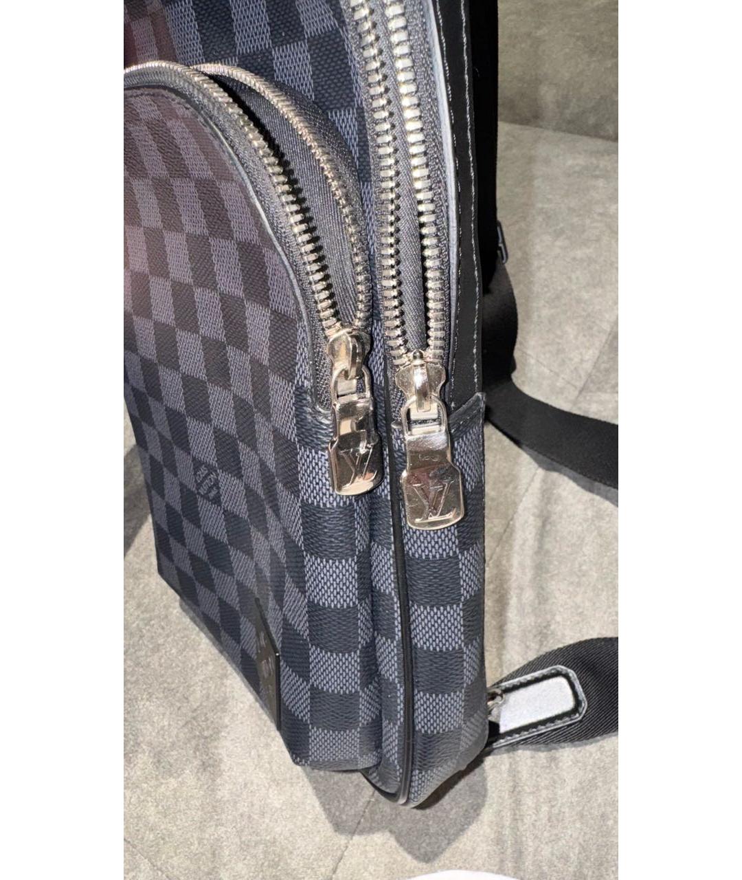 LOUIS VUITTON Антрацитовая сумка на плечо, фото 5