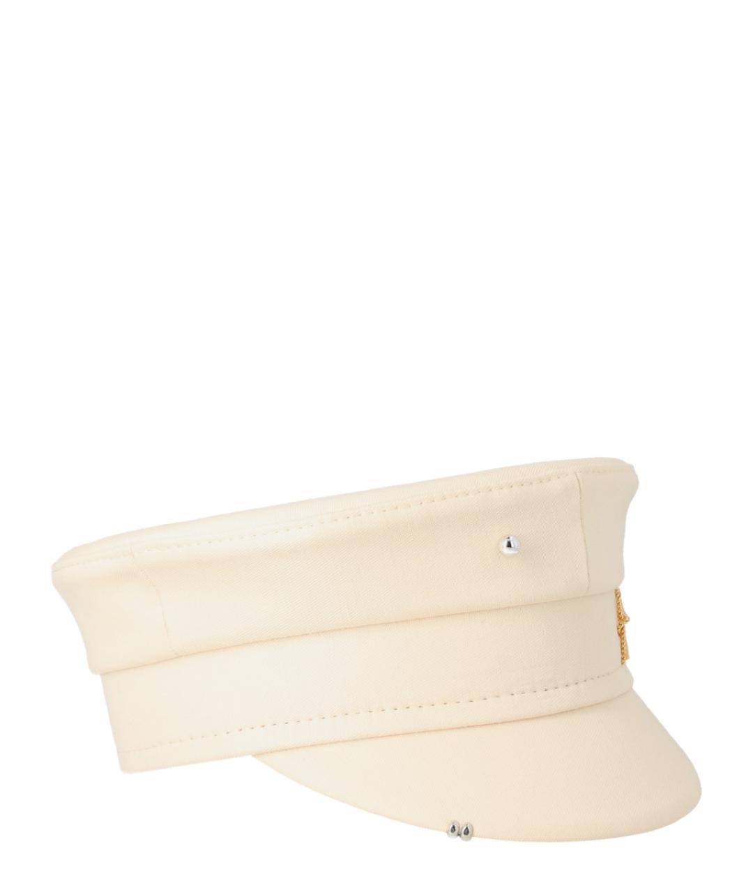 RUSLAN BAGINSKIY Бежевая льняная кепка, фото 3