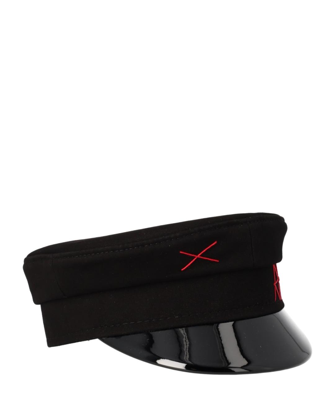 RUSLAN BAGINSKIY Черная хлопковая кепка, фото 3