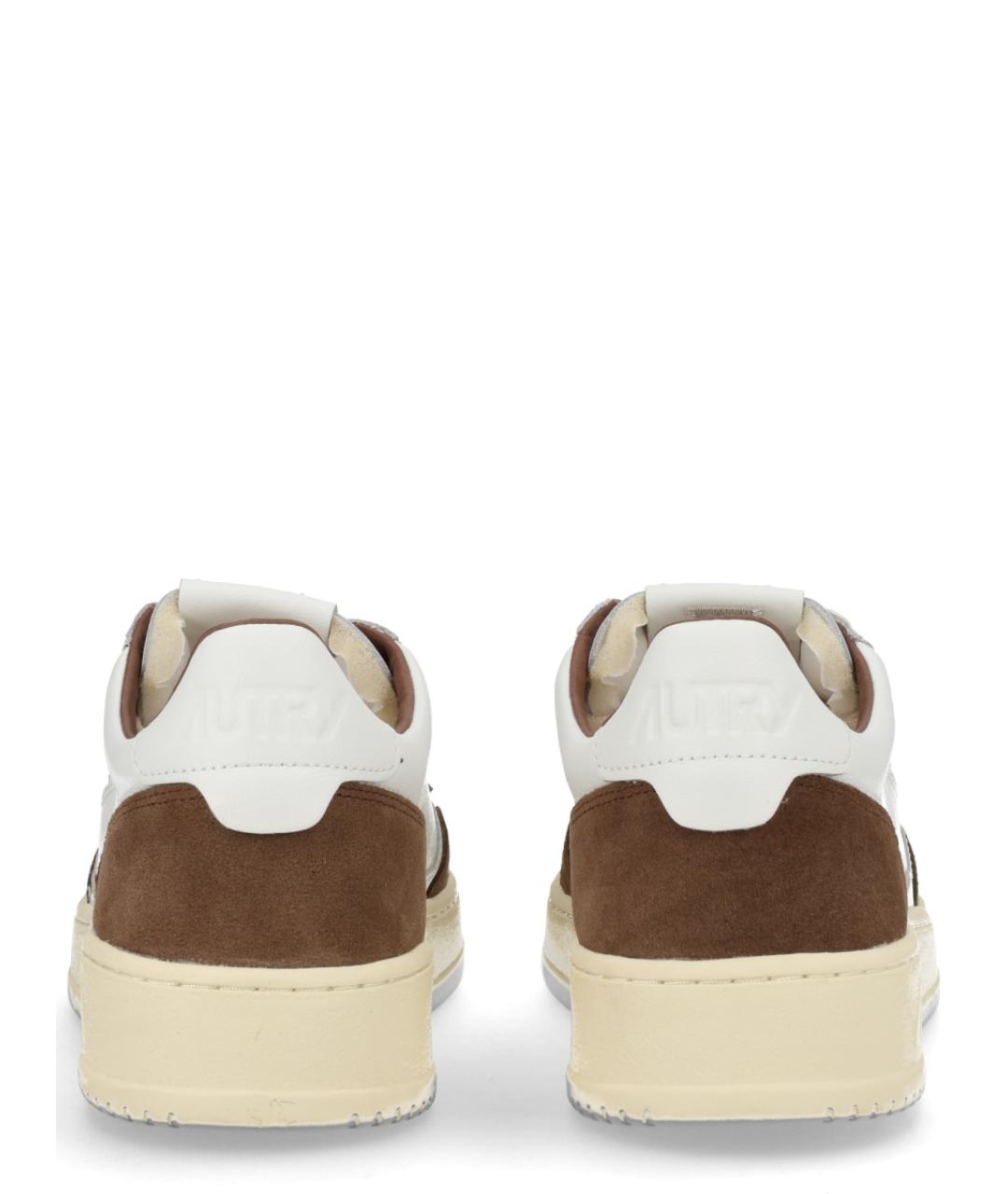 AUTRY Белые кожаные низкие кроссовки / кеды, фото 4