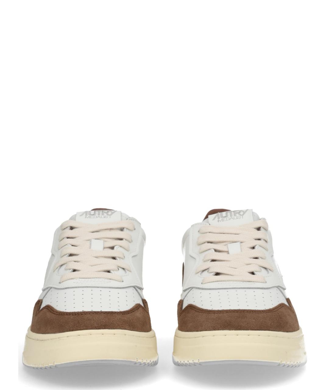 AUTRY Белые кожаные низкие кроссовки / кеды, фото 3