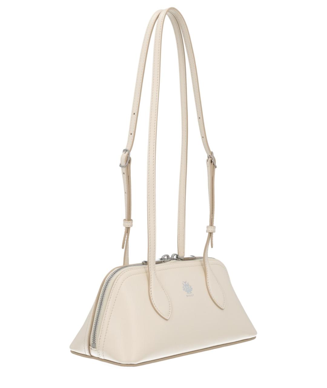 BALLY Белая кожаная сумка через плечо, фото 3