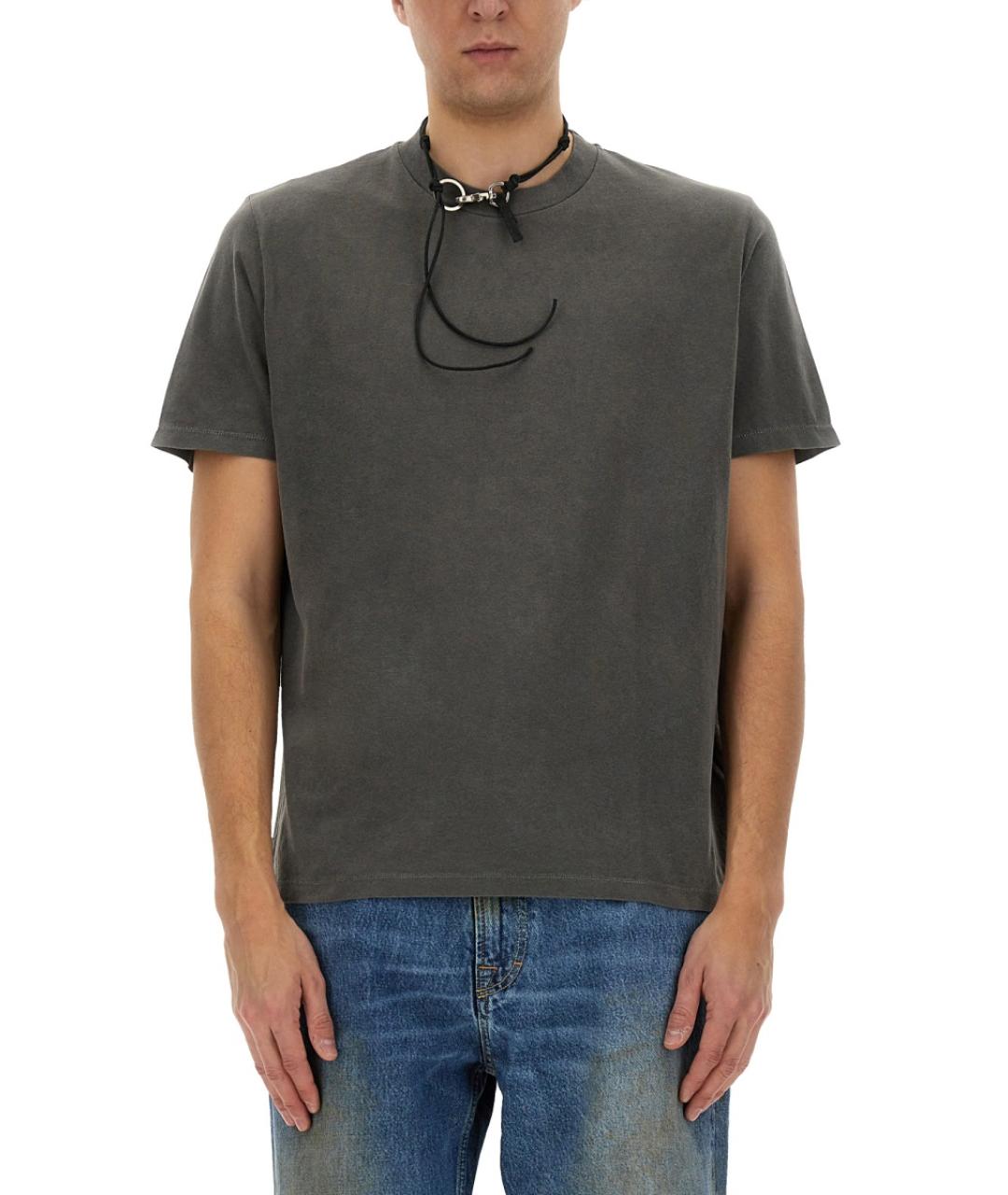 OUR LEGACY Серая хлопковая футболка, фото 6