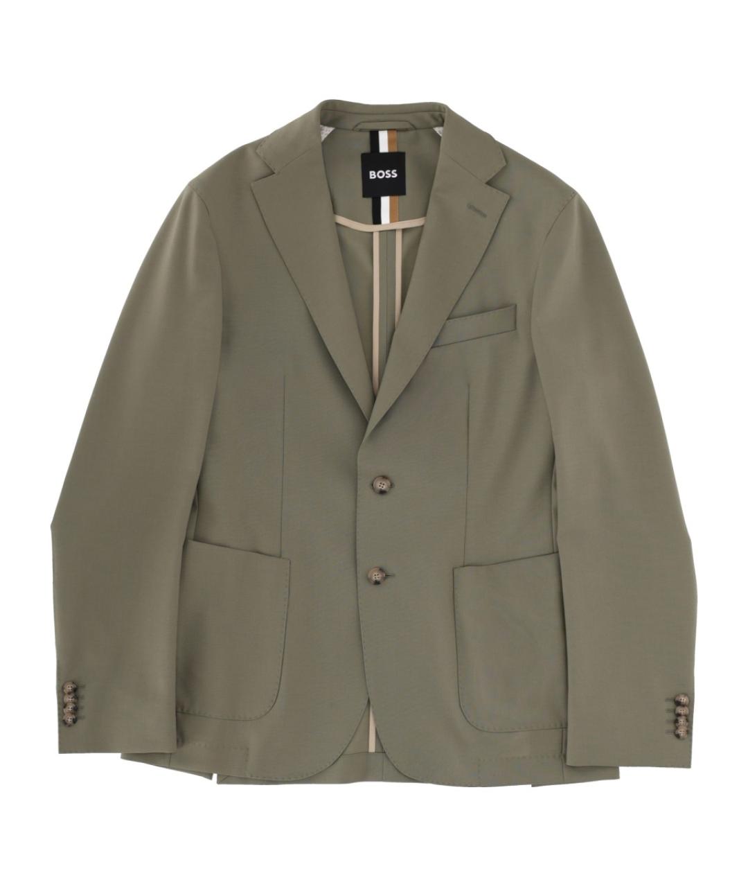 HUGO BOSS Зеленый шерстяной пиджак, фото 1