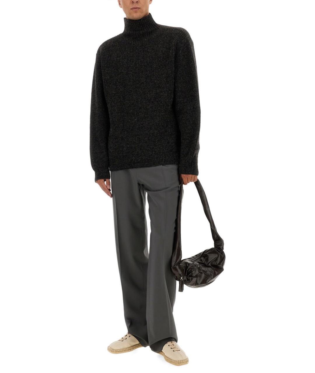 LEMAIRE Черный шерстяной джемпер / свитер, фото 2