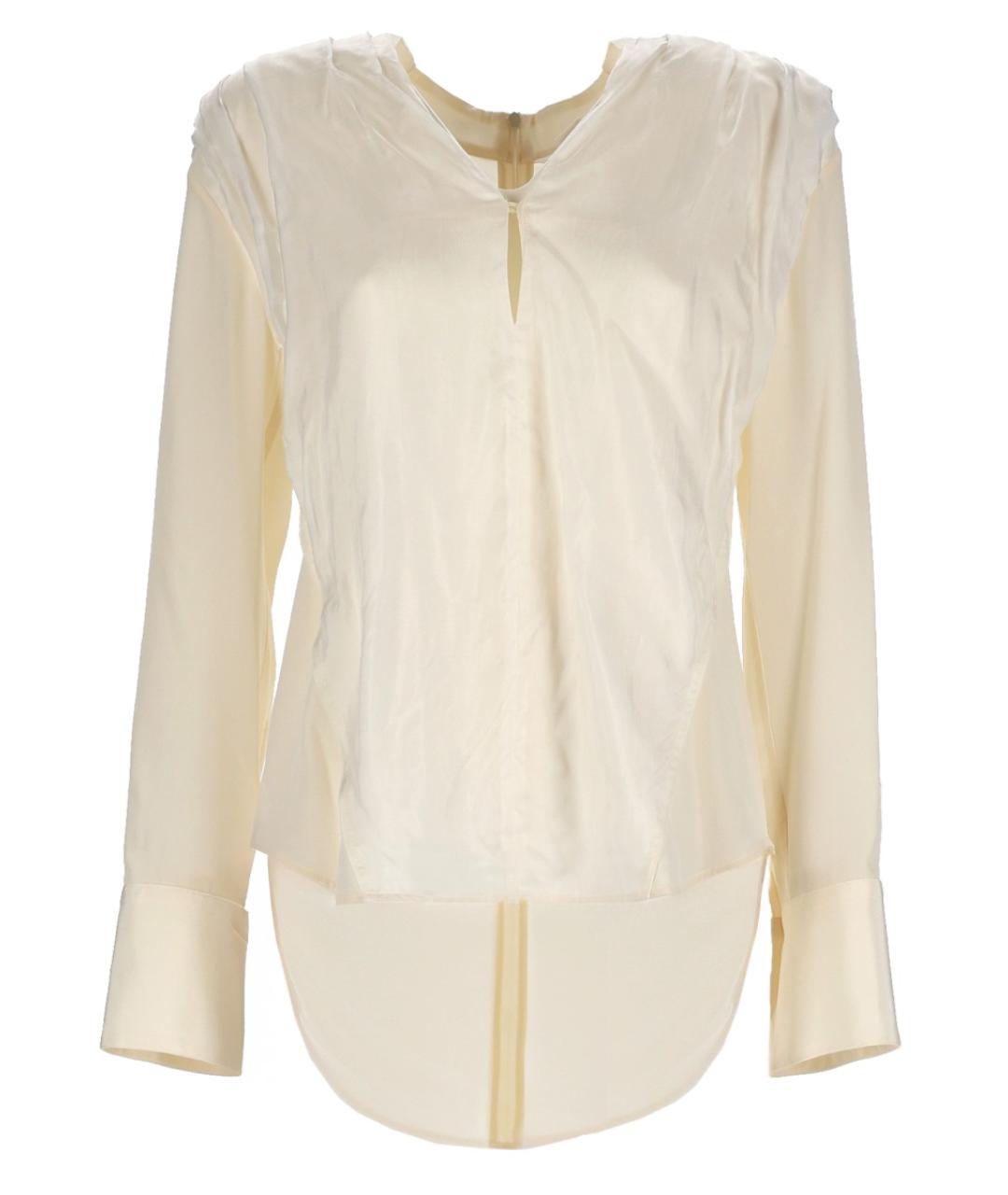 VICTORIA BECKHAM Белая шелковая блузы, фото 1