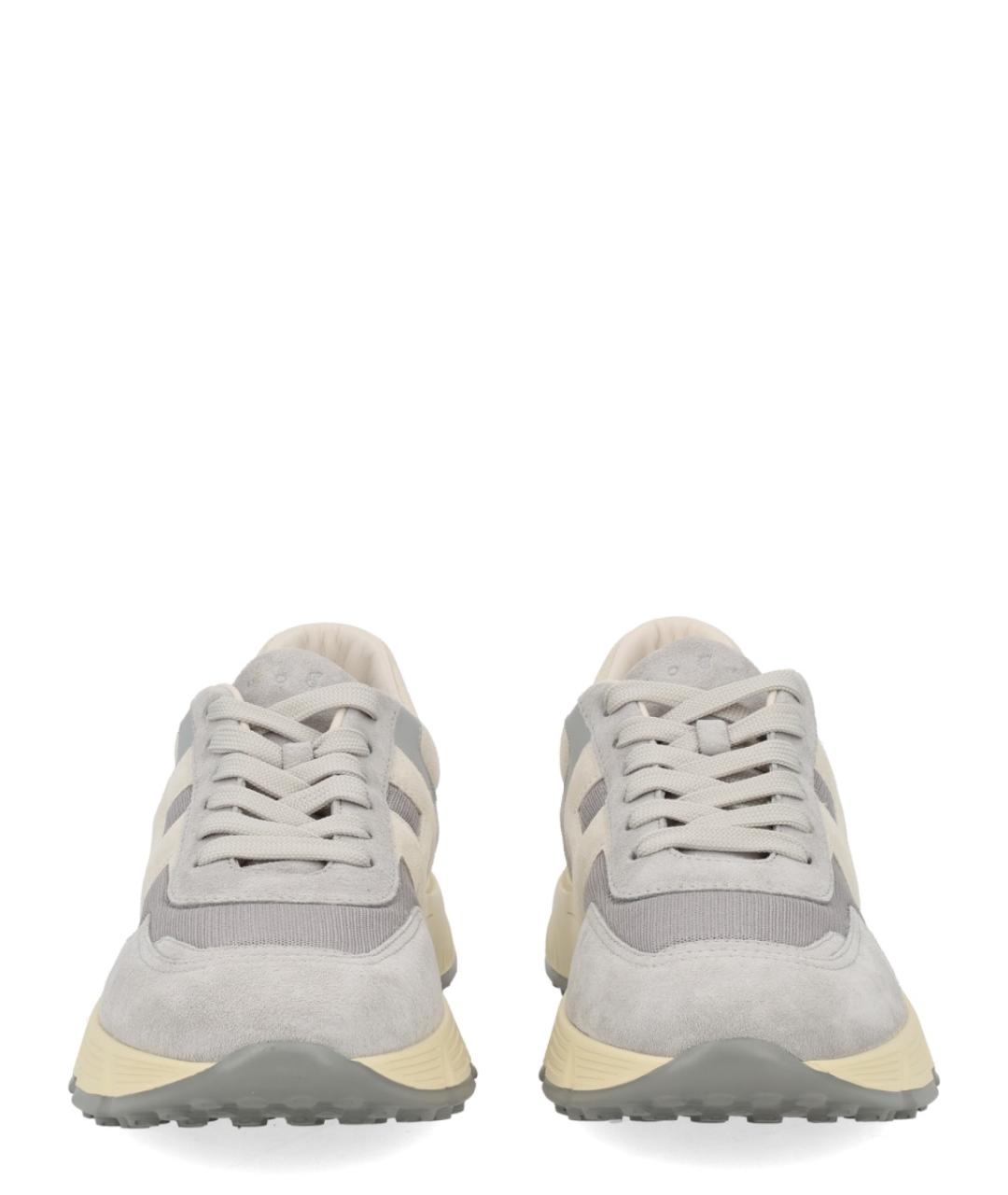 HOGAN Серые замшевые низкие кроссовки / кеды, фото 3