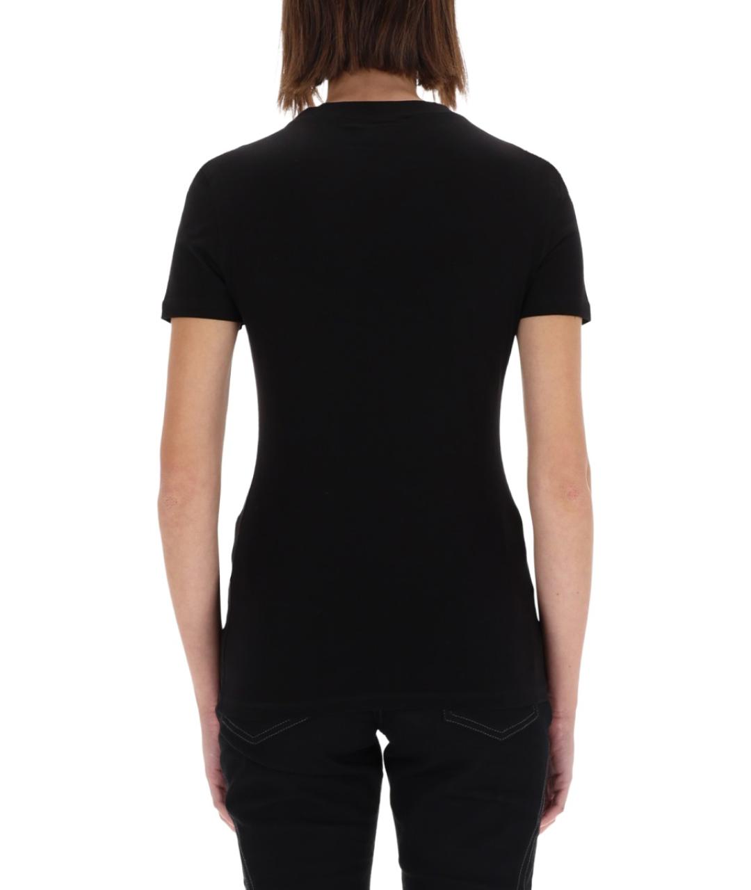 VERSACE JEANS COUTURE Черная хлопковая футболка, фото 3